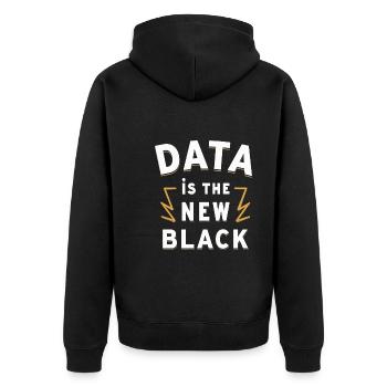 Data Analyst Big Data Specialist Business - Unisex Premium Organic Zip Hoodie - black - Back - Nico (187cm)