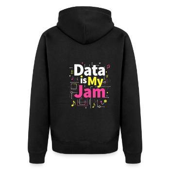 Data Analyst Big Data Specialist Business - Unisex Premium Organic Zip Hoodie - black - Back - Nico (187cm)