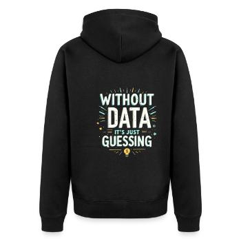 Data Analyst Big Data Specialist Business - Unisex Premium Organic Zip Hoodie - black - Back - Nico (187cm)