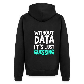 Data Analyst Big Data Specialist Business - Unisex Premium Organic Zip Hoodie - black - Back - Nico (187cm)