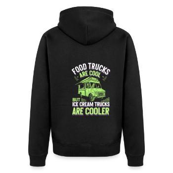 Propriétaire d'un camion de crème glacée Frozen Treats Mobile Dessert - Veste à capuche bio Premium Unisexe - noir - Dos - Nico (187cm)