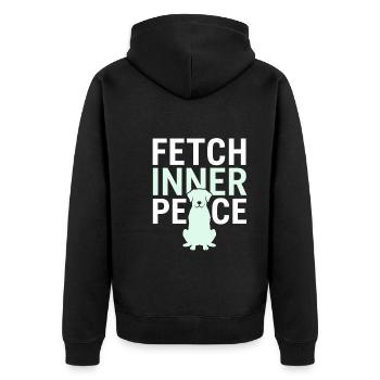 Doga Dog Yoga Bien-être pour animaux de compagnie Étirements conscients - Veste à capuche bio Premium Unisexe - noir - Dos - Nico (187cm)