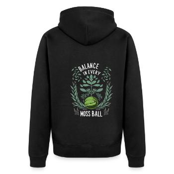 Kokedama Moss Ball Plantes Jardinage Japonais - Veste à capuche bio Premium Unisexe - noir - Dos - Nico (187cm)