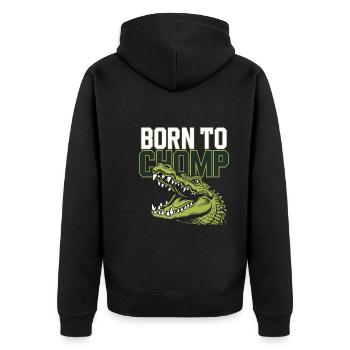Alligator Crocodile Reptile Enthusiast Swamp - Unisex Premium Organic Zip Hoodie - black - Back - Nico (187cm)