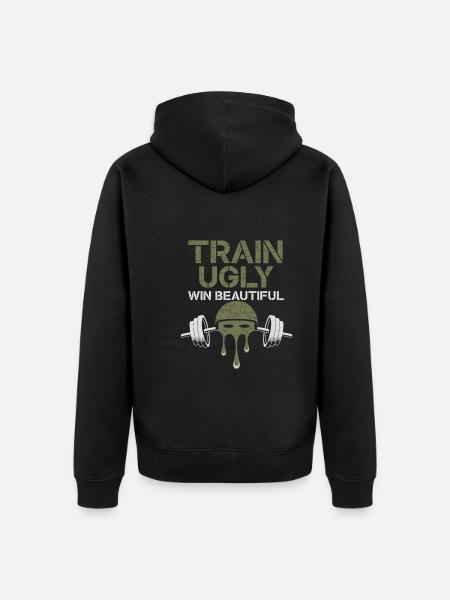 Functional Fitness Tactical Strength Military - Unisex Premium Organic Zip Hoodie - black