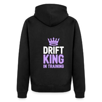 Car drift racing, racing car motorsport drift - Unisex Premium Organic Zip Hoodie - black - Back - Nico (187cm)