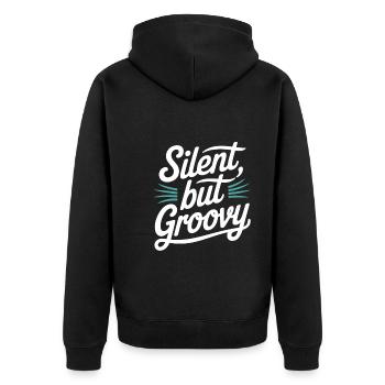 Bass Gitarrist Musiker Gear Funk Rock Jazz - Unisex Premium Bio Zip Hoodie - Schwarz - Hinten - Nico (187cm)