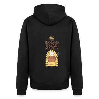 Amateur de pain aux bananes Amateur de pâtisserie Cozy - Veste à capuche bio Premium Unisexe - noir - Dos - Nico (187cm)
