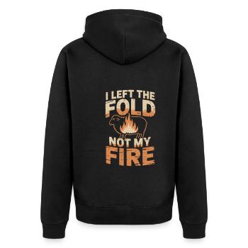 Former religious community survivors - Unisex Premium Organic Zip Hoodie - black - Back - Nico (187cm)