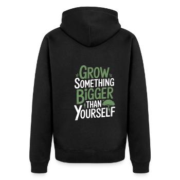 Arbre de jour arbre plante Nature amoureux Eco vert - Veste à capuche bio Premium Unisexe - noir - Dos - Nico (187cm)