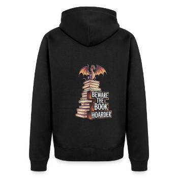 Fantasy Book Reader Magical Story Liebhaber - Unisex Premium Bio Zip Hoodie - Schwarz - Hinten - Nico (187cm)