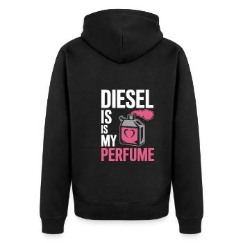 Women In Trucking Female Trucker Pride - Veste à capuche bio Premium Unisexe - noir - Dos - Nico (187cm)