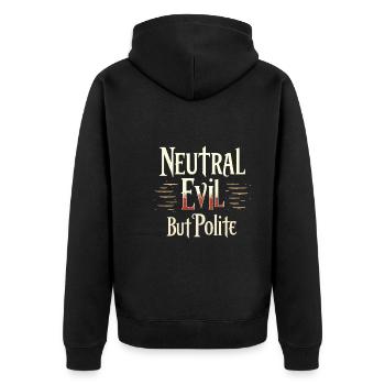 Larp Live Action RPG Game Fantasy Combat - Unisex Premium Organic Zip Hoodie - black - Back - Nico (187cm)