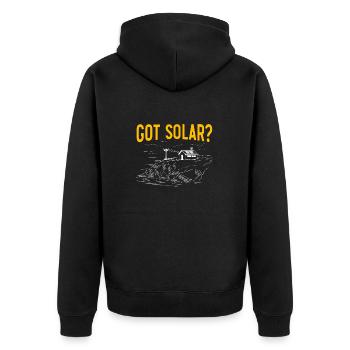 Panneau solaire Énergie solaire Énergie solaire - Veste à capuche bio Premium Unisexe - noir - Dos - Nico (187cm)