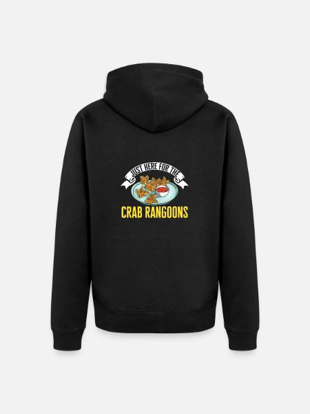 Krabben Rangoon Crab Rangoon - Unisex Premium Organic Zip Hoodie - black