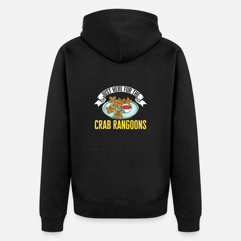 Krabben Rangoon Crab Rangoon - Unisex Premium Bio Zip Hoodie - Schwarz