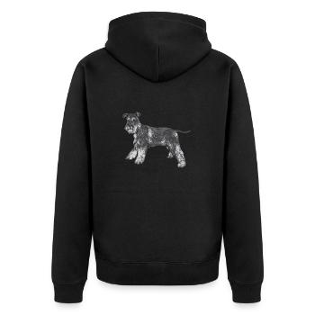 Schnauzer nain Chien Schnauzer - Veste à capuche bio Premium Unisexe - noir - Dos - Nico (187cm)