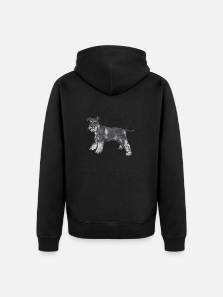 Miniature Schnauzer Dog Schnauzer - Unisex Premium Organic Zip Hoodie - black