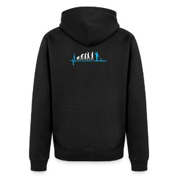 Stand Up Paddle Evolution - SUP Heartbeat - Unisex Premium Organic Zip Hoodie - black - Back - Nico (187cm)