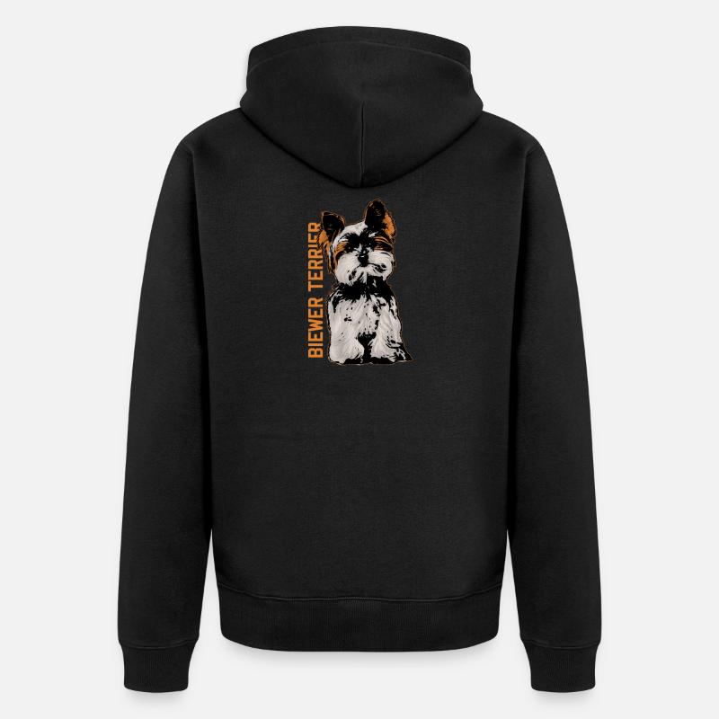 Biewer terrier - Veste à capuche bio Premium Unisexe - noir