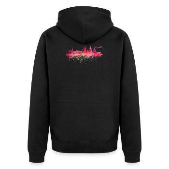 Skyline Barcelona Espagne - Veste à capuche bio Premium Unisexe - noir - Dos - Nico (187cm)