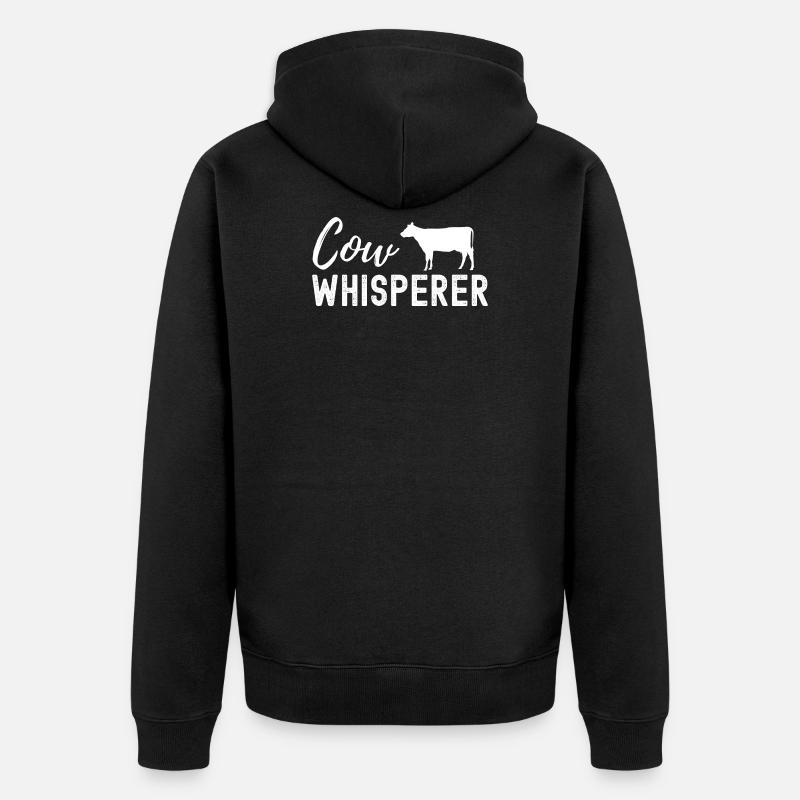 Vache - Veste à capuche bio Premium Unisexe - noir