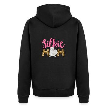 Seidenhuhn Poulet soyeux - Veste à capuche bio Premium Unisexe - noir - Dos - Nico (187cm)
