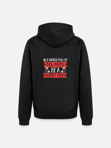 Frettchen Besitzer Frettchen - Unisex Premium Bio Zip Hoodie - Schwarz