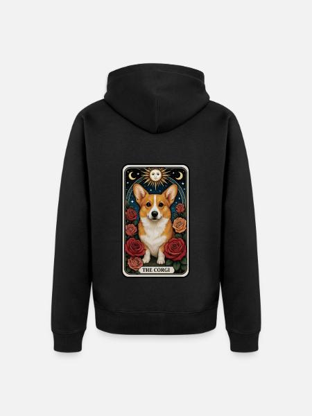 Corgi - Unisex Premium Bio Zip Hoodie - Schwarz