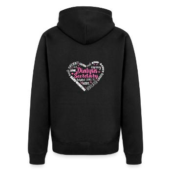 Dialysis Secretary Dialysis Specialist - Unisex Premium Organic Zip Hoodie - black - Back - Nico (187cm)