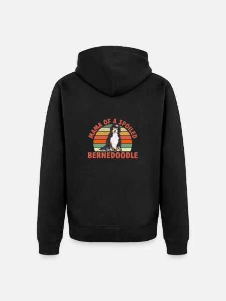 Bernedoodle Dog - Unisex Premium Organic Zip Hoodie - black