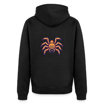 Tarentule Halloween Bande dessinée drôle - Veste à capuche bio Premium Unisexe - noir - Dos - Nico (187cm)