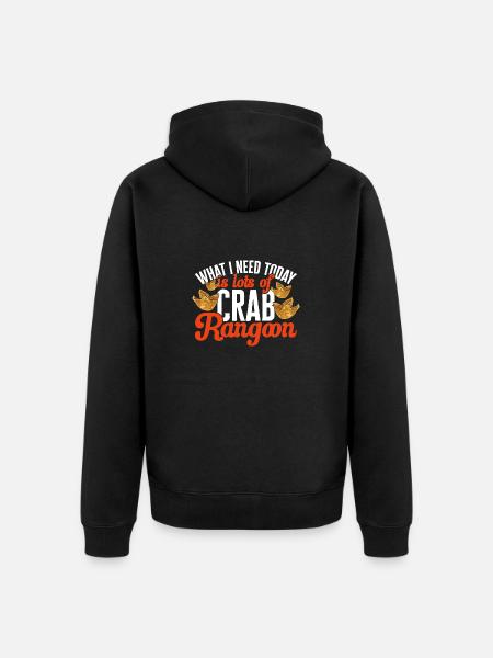 Krabben Rangoon Crab Rangoon - Unisex Premium Organic Zip Hoodie - black