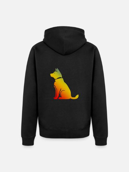 Shiba Inu Dog - Unisex Premium Organic Zip Hoodie - black