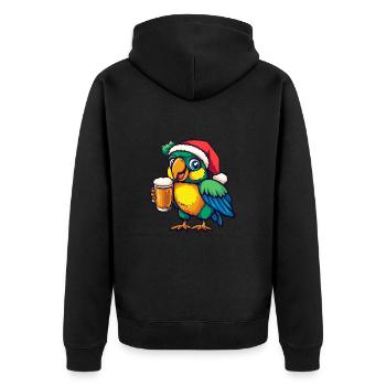 Papagai Bière Noël Noël - Veste à capuche bio Premium Unisexe - noir - Dos - Nico (187cm)