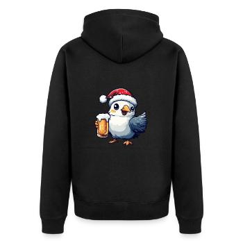 Dove Bird Bière Noël Noël - Veste à capuche bio Premium Unisexe - noir - Dos - Nico (187cm)