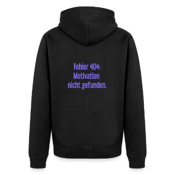 Erreur 404 : Motivation introuvable - Veste à capuche bio Premium Unisexe - noir - Dos - Nico (187cm)