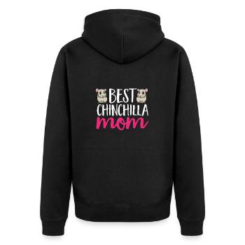 Chinchilla - Veste à capuche bio Premium Unisexe - noir - Dos - Nico (187cm)