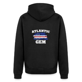 Cape Verde flag Cabo Verde flag - Unisex Premium Organic Zip Hoodie - black - Back - Nico (187cm)