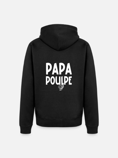 papa poulpe - Veste à capuche bio Premium Unisexe - noir