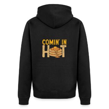 Pancake Breakfast Pancakes - Unisex Premium Organic Zip Hoodie - black - Back - Nico (187cm)