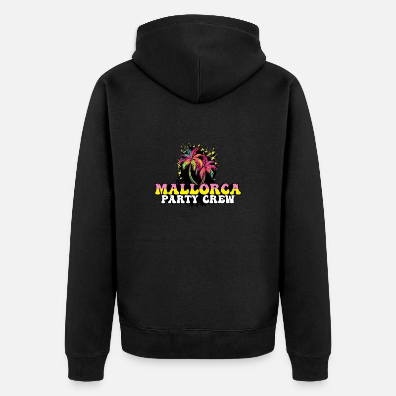 Majorque Party Crew Vacances - Veste à capuche bio Premium Unisexe - noir