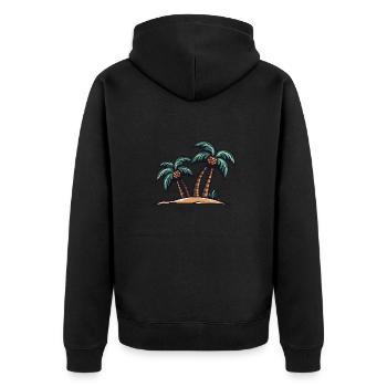 Île Palm - Veste à capuche bio Premium Unisexe - noir - Dos - Nico (187cm)