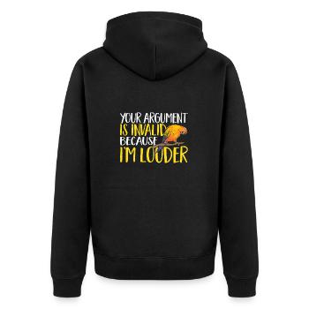 Parakeet, Parrot, Parakeet, Bird - Unisex Premium Organic Zip Hoodie - black - Back - Nico (187cm)