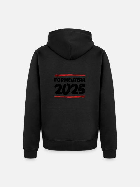 Formentera 2025 Saying - Unisex Premium Organic Zip Hoodie - black