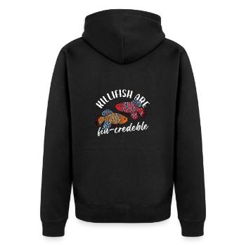 killifish sont crédibilisables à nageoires Design pour un killifish - Veste à capuche bio Premium Unisexe - noir - Dos - Nico (187cm)