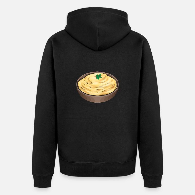 Mashed potatoes Mashed potatoes - Unisex Premium Organic Zip Hoodie - black