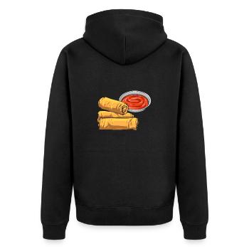 Lumpia Cuisine philippine Philippines - Veste à capuche bio Premium Unisexe - noir - Dos - Nico (187cm)