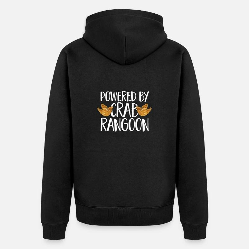 Krabben Rangoon Crab Rangoon - Unisex Premium Bio Zip Hoodie - Schwarz