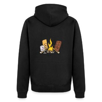 S'more Campfire Marshmallow Camping - Veste à capuche bio Premium Unisexe - noir - Dos - Nico (187cm)